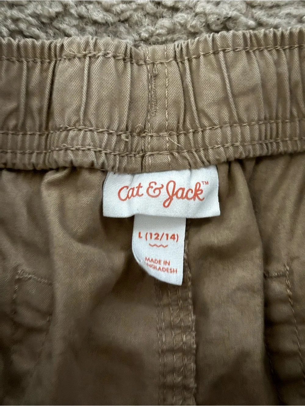 Cat & Jack Olive-Brown Drawstring Hybrid Shorts